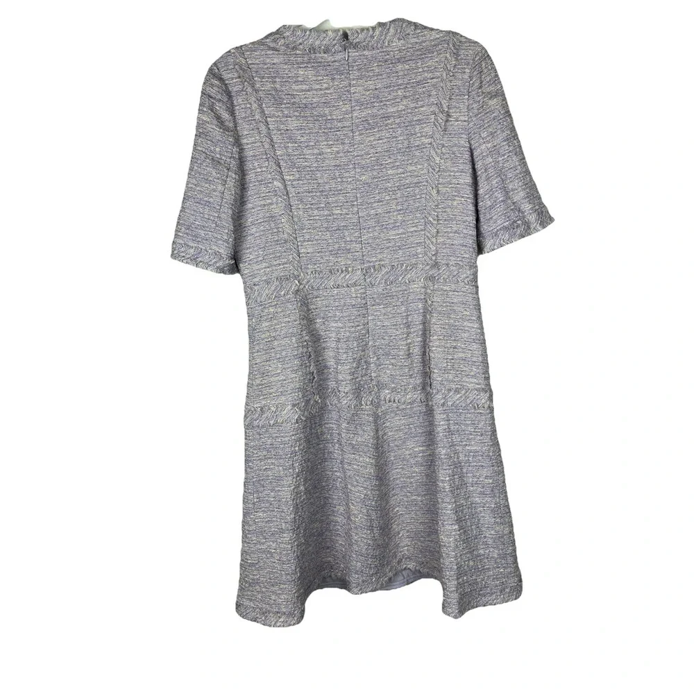 Teri Jon by‎ Rickie Freeman Metallic Tweed Geo Stripe Dress Womens Size 8 - Picture 11 of 11